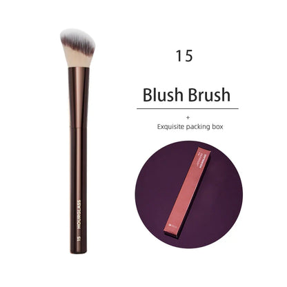 HOURGLASS No. 15 Liquid Blush & Angled Contour Brush – Professional Loose Powder Beauty Tool