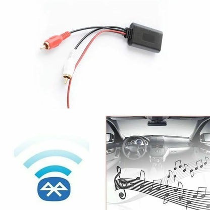 Universal Wireless Bluetooth Music Receiver with 2 RCA Cable - AUX Bluetooth Module Replacement for Seamless Audio Streaming
