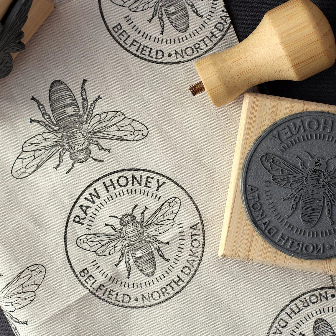 Personalized Custom Wooden Stamp – Wedding Seal, Logo Stamp for Invitations, Stationery, Name & Business Branding