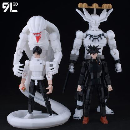 9L3D Printed Anime Action Figures — Jujutsu Kaisen Sukuna, Yuji, Yuta, Satoru Gojo Movable Mannequin Toys