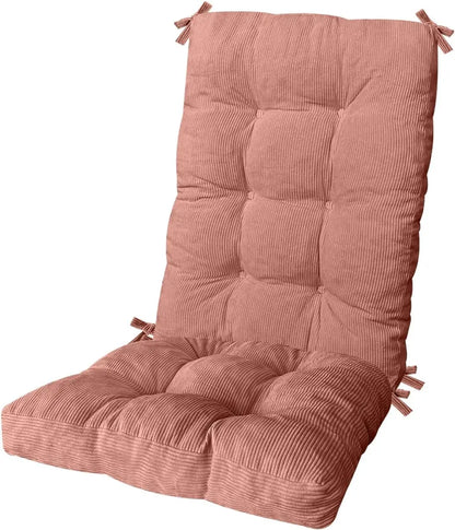 Custom Tufted Rocking Chair Cushion – Non-Slip Corduroy Seat Pad with Ties, Comfortable Indoor Rocking Chair Cushion Set