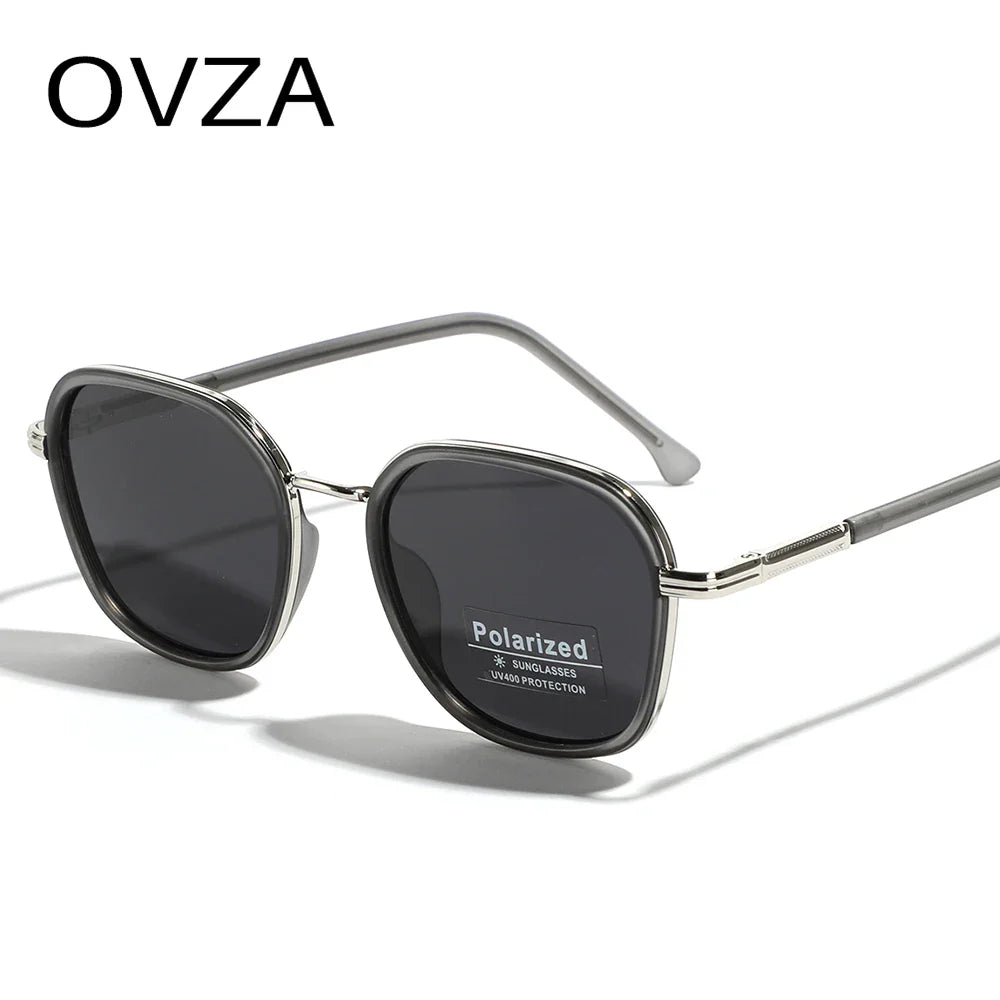 OVZA TR90 Polarized Sunglasses – Fashion Square Frame Driving Glasses for Men & Women S2074