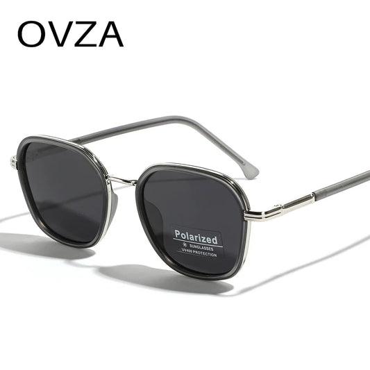 OVZA TR90 Polarized Sunglasses – Fashion Square Frame Driving Glasses for Men & Women S2074