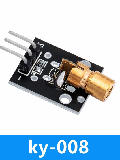 KY-008 650nm Laser Transmitter Module – Laser Sensor Receiver Kit, Non-Modulated Tube Module