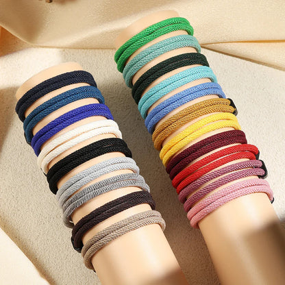 Colorful Double Adjustable Rope Bracelet – Handwoven Versatile Couple Gift