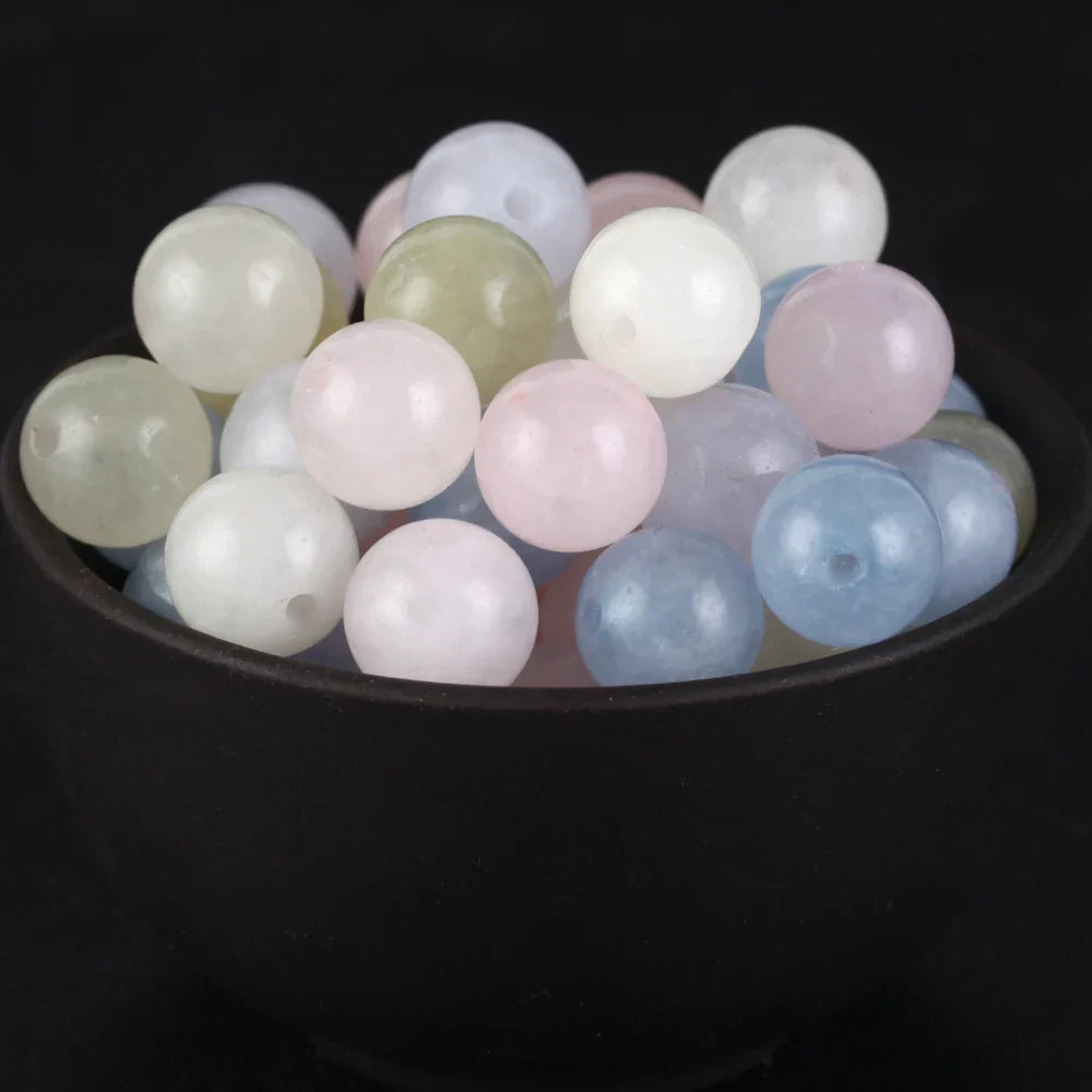 Natural Round Mixed Gemstone Beads — Tiger Eye, Amazonite, Lava, Turquoise, Agate, Jasper & Garnet Spacer Beads for DIY Bracelet