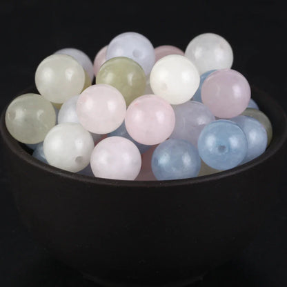 Natural Round Mixed Gemstone Beads — Tiger Eye, Amazonite, Lava, Turquoise, Agate, Jasper & Garnet Spacer Beads for DIY Bracelet