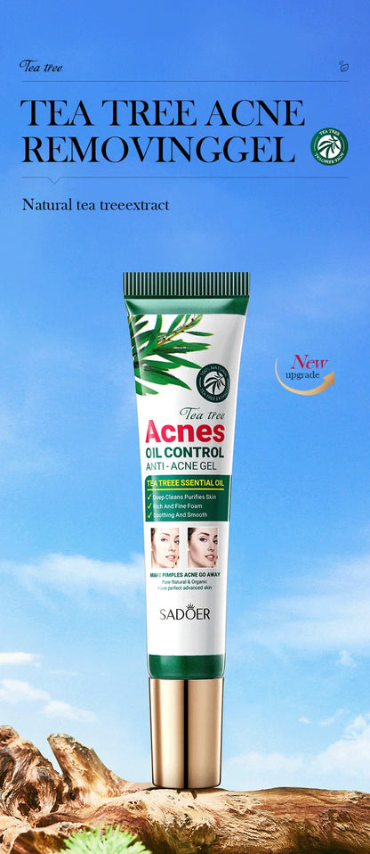 SADOER Tea Tree Acne Cream – Oil Control, Hydrating & Moisturizing Facial Skincare Gel
