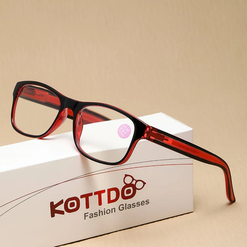 Fashion Reading Glasses for Men & Women – Plastic Presbyopia Eyewear with Anti-Blue Light & UV400 Protection