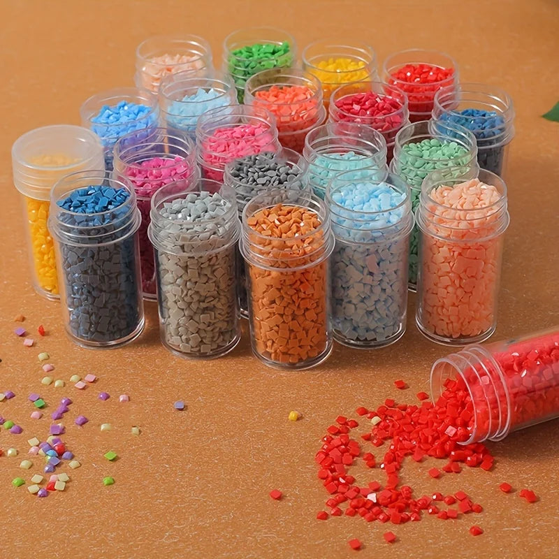 30PCS Bead Storage Bottles – Mini Organizer Containers for DIY Diamond Painting, Rhinestones & Craft Accessories