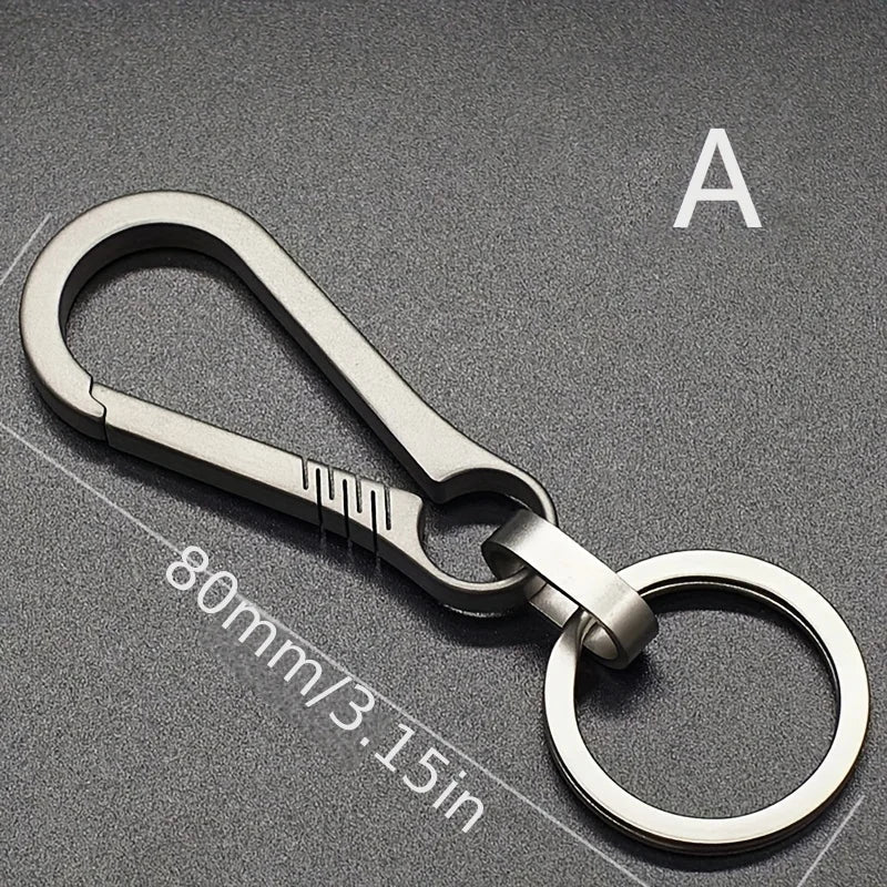 Titanium Carabiner Keychain – Hook Key Ring with Bottle Opener for Camping, Hiking & Outdoor Travel