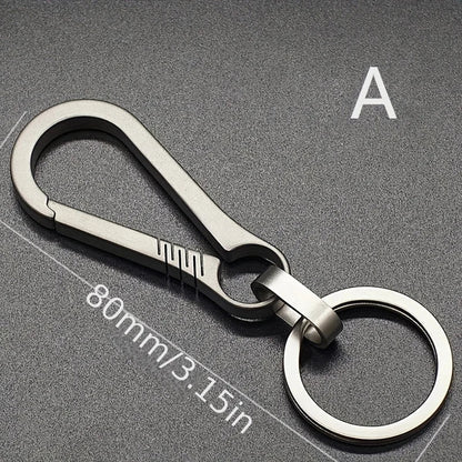 Titanium Carabiner Keychain – Hook Key Ring with Bottle Opener for Camping, Hiking & Outdoor Travel