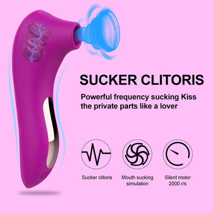 Adult Supplies Sucker Clitoris Sucking Vibrator - Female Clit Oral Stimulator - Nipple Vagina Sex Toy for Women Masturbator
