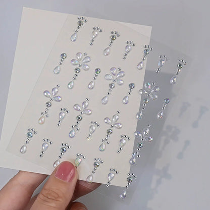 5D Face Diamond Gem Stickers - Colorful Rhinestone Body Makeup Tattoo for Festival, Nail Art & DIY Bling Style