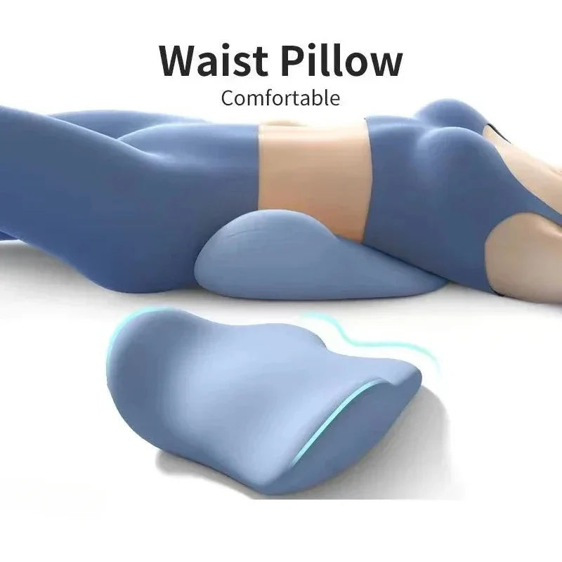 Ergonomic Lumbar Support Pillow — Soft Memory Cotton Cushion for Sleep, Back Pain Relief & Bed Support