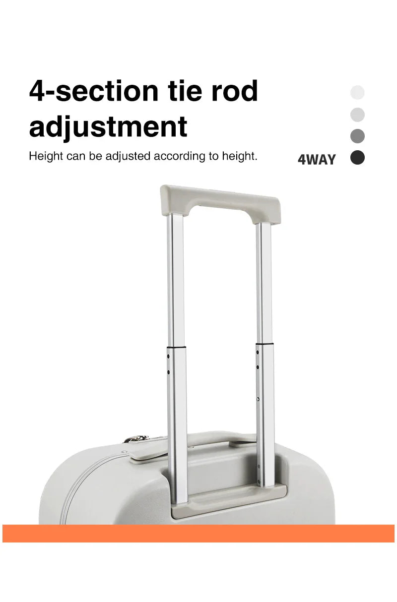 Mixi Aluminum Frame Carry-On Suitcase — Patent Design Rolling Luggage for Cabin, 18/20/24 Inch M9260