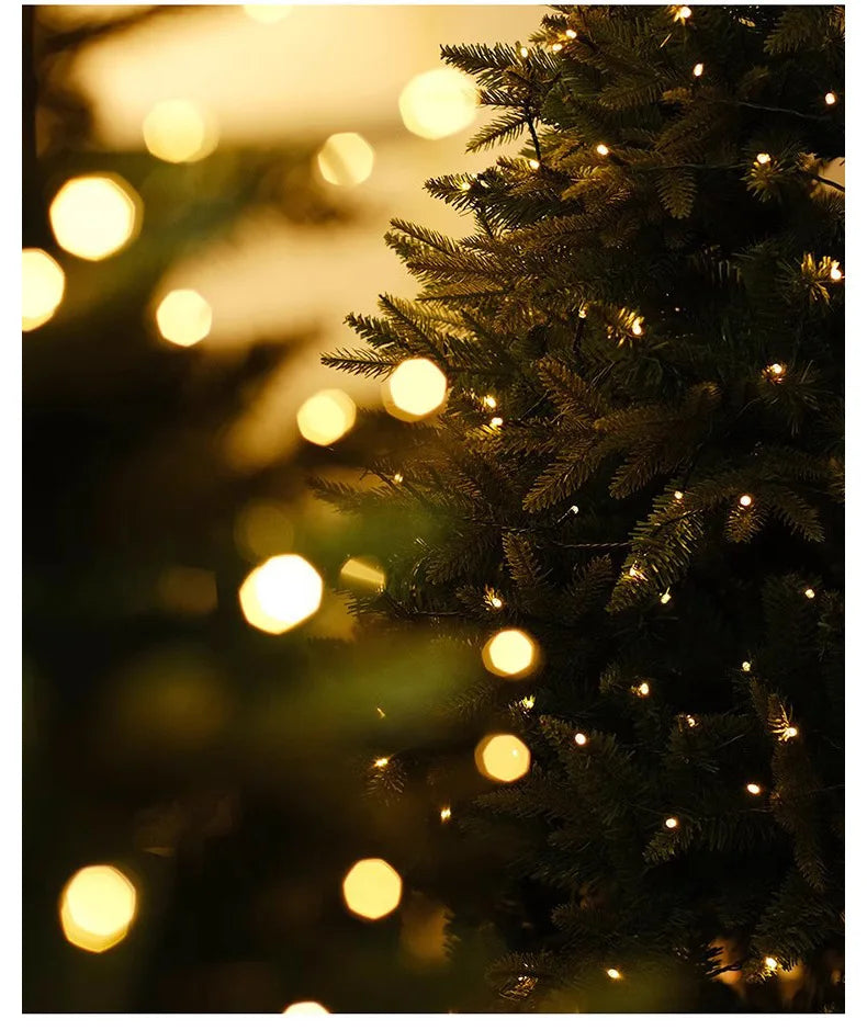 PE & PVC Mixed Christmas Tree with Lights — Large Decorative Holiday Tree for New Christmas Decor