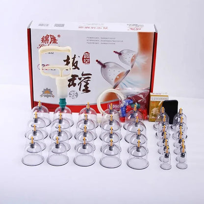 32PCS Professional Vacuum Cupping Set — Body Massager with Suction Cups for Relaxation, Detox & Anti-Cellulite Therapy