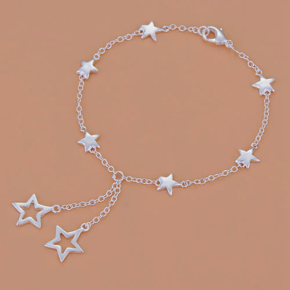 925 Sterling Silver Bead Bracelet – High-Quality Romantic Chain for Women, Fashion Jewelry Gift for Engagement, Party & Wedding