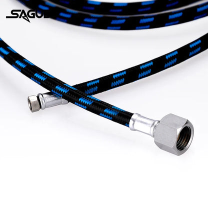 1.8m Nylon Braided Airbrush Hose with 1/8” Thread & 1/8” Male to 1/4” Female Fitting Adapter for Airbrush Accessories