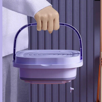 8L Portable Foldable Washing Machine – Mini Washer with Spin Dryer for Socks, Underwear & Panties