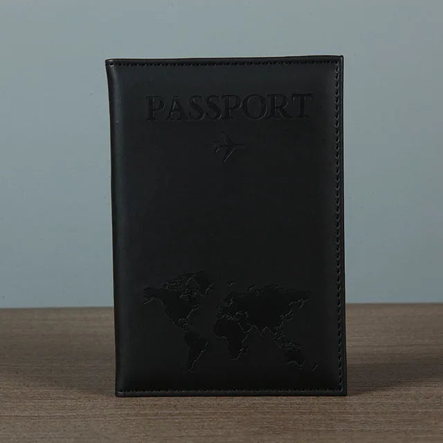 World Map Lover Passport Cover – Hot Stamping Travel Passport Holder Case for Men & Women, Fashion Wedding Gift Organizer
