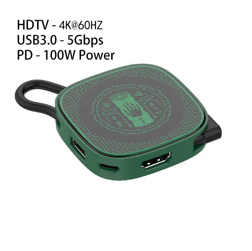 Switch 2 HDMI 4K@60Hz USB 3.0 100W PD – TV & Desktop Mode Adapter for Laptops, Tablets, Smartphones, Game Consoles