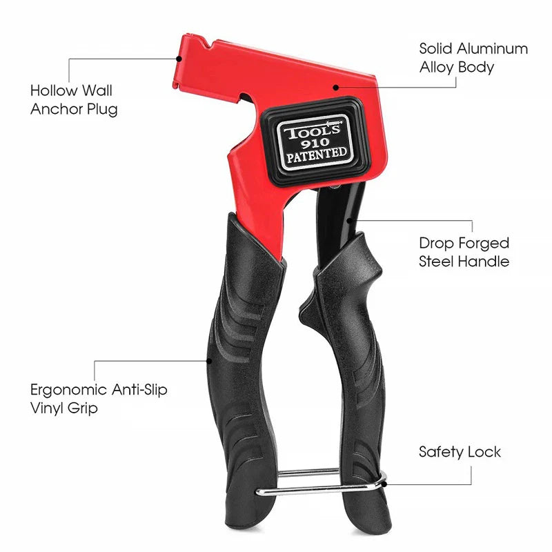 Hand Tool Wall Anchor Gun — Hollow Metal Cavity Anchor Fixing Gun for Gypsum Plasterboard & Molly Drywall Tools