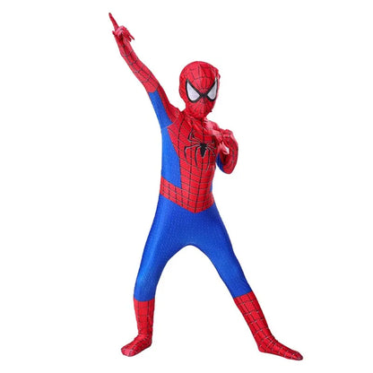 Miles Spider-Man Costume Jumpsuit — Superhero Bodysuit with Head Cover for Halloween & Cosplay Party