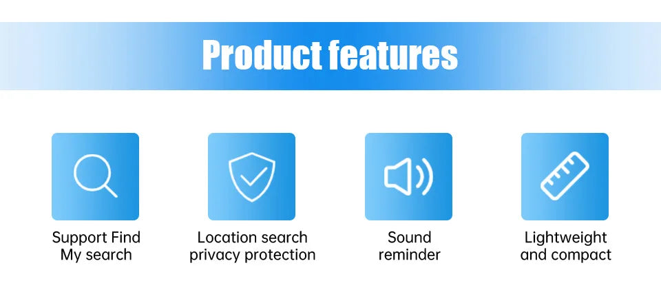 Mini Tracking Device for Apple Find My — Smart iTag Bluetooth GPS Tracker for Keys, Child, Pet & Car, iOS Compatible