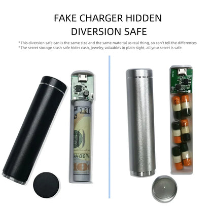 Fake Power Bank Emergency Charger – Cell Phone Stash Safe with Secret Storage Compartment, Diversion Hiding Item