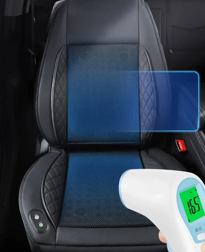 12/24V Car & Home Ventilation Massage Seat Cushion — Breathable Cooling & Heated Massage Pad