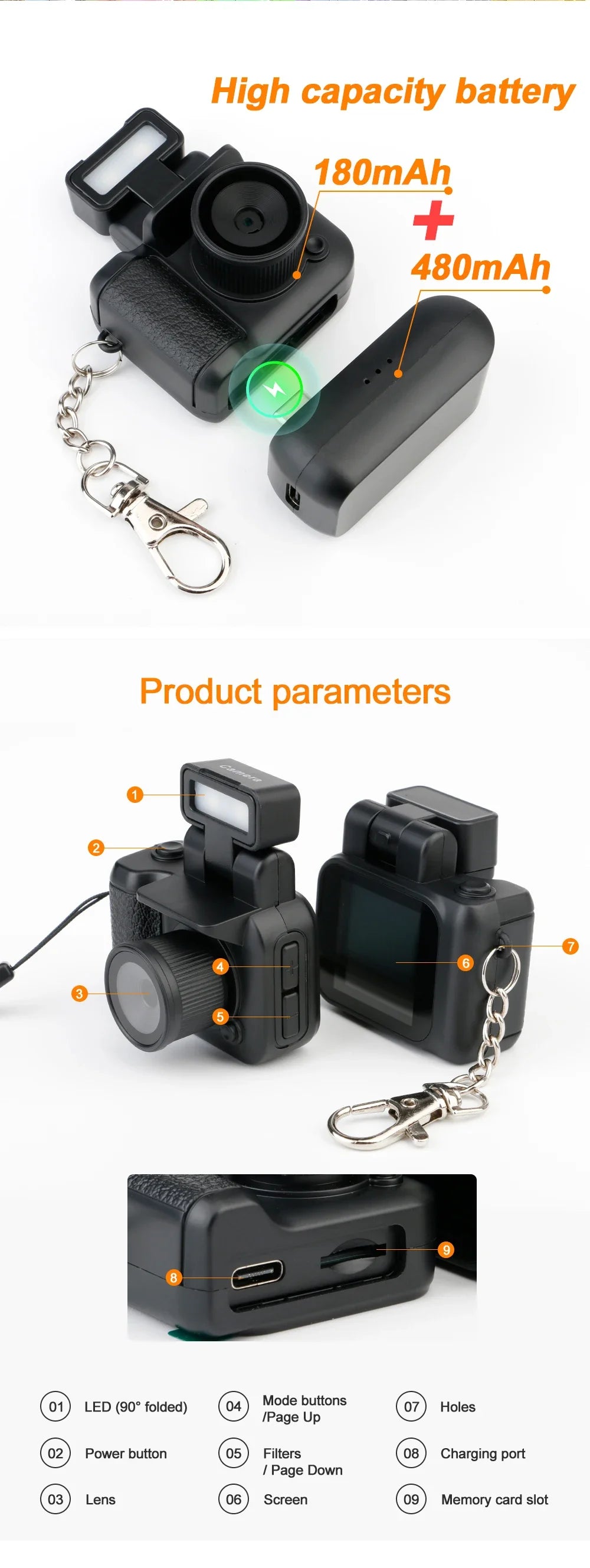 2025 New Mini DV Camera Y4000 HD 1080P – Portable Pocket Audio Video Recorder with Screen for Kids & Students