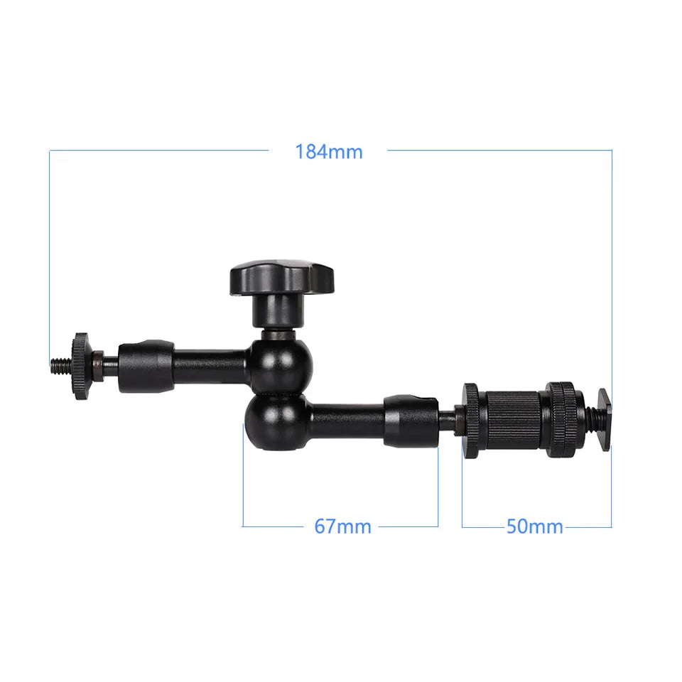 7/11/20 Inch Metal Articulating Magic Arm – Super Clamp Stand for DSLR Camera & Photo Studio Accessories
