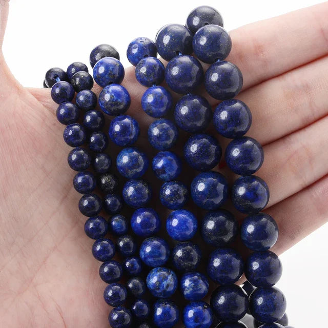 Natural Stone Round Beads 4-12mm Tiger Eye Lava Turquoise Jade for DIY Jewelry Making Bracelet Craft Supplies