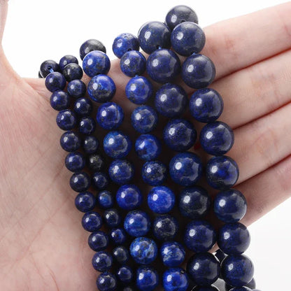 Natural Stone Round Beads 4-12mm Tiger Eye Lava Turquoise Jade for DIY Jewelry Making Bracelet Craft Supplies