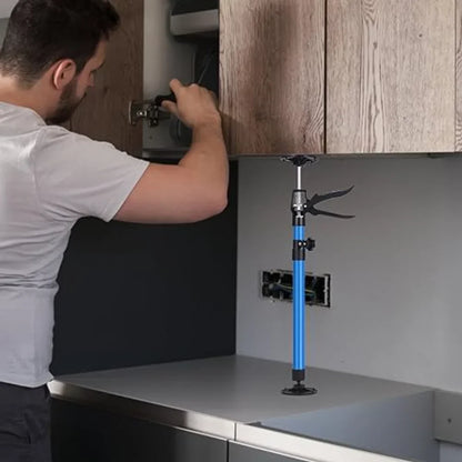 Telescopic Steel Hand Jack Support Rod: Adjustable Cabinet Board Lifting Bracket - Generic Steel Support for Handiwork