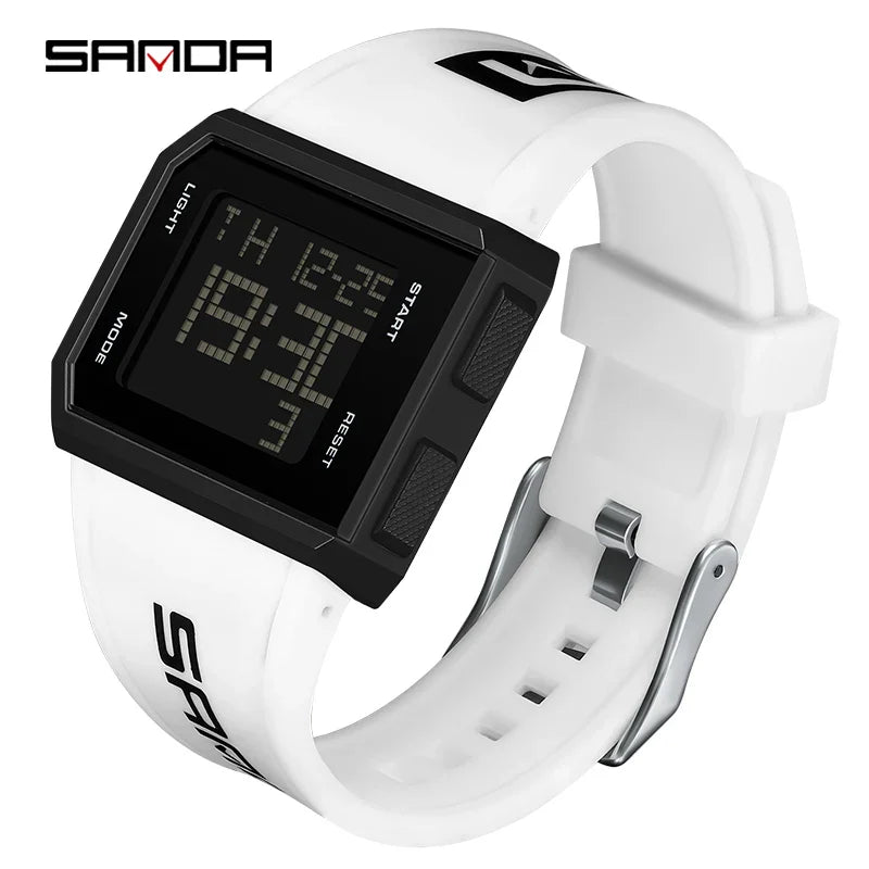 SANDA Men’s Fashion Outdoor Military Sport LED Digital Watch – 5Bar Waterproof Wristwatch