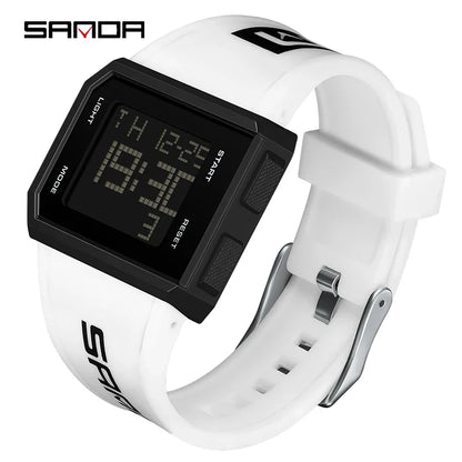 SANDA Men’s Fashion Outdoor Military Sport LED Digital Watch – 5Bar Waterproof Wristwatch