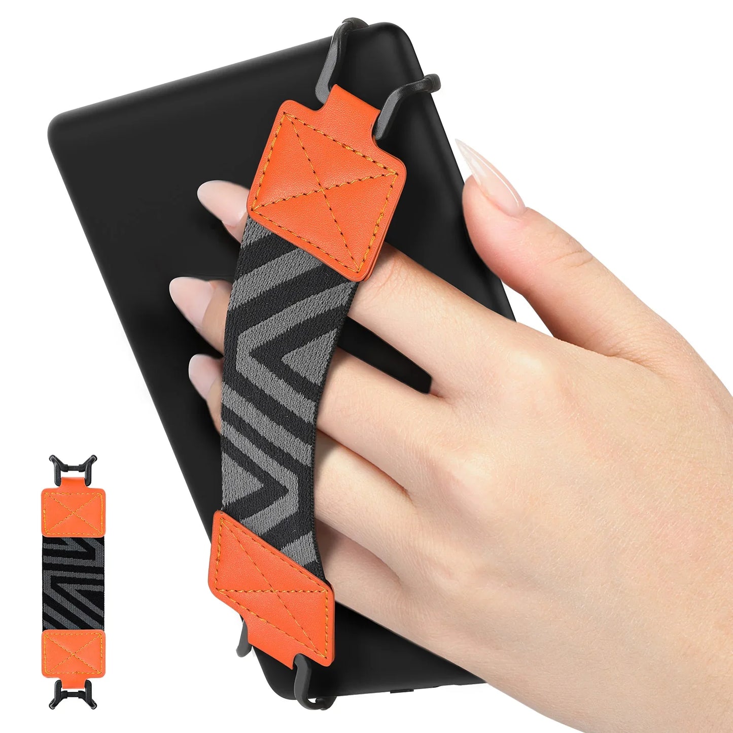 Security Hand Strap for 6-8" Kindle eReaders and Fire Tablets - High-Elasticity, Lightweight Finger Grip Holder