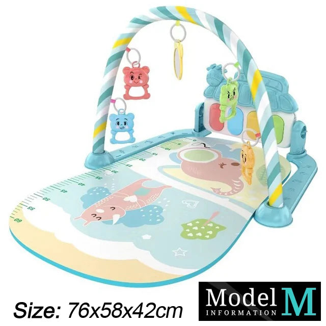 Baby Fitness Stand Music Play Gym – Newborn Piano Crawling Blanket & Pedal Activity Toy for Early Education (0-36 Months)