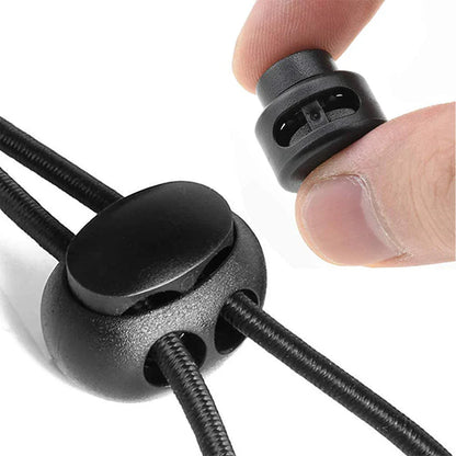 50pcs Plastic Cord Lock Toggle – DIY Spring Stopper for Lanyards, Drawstrings, Shoelaces & Clothing
