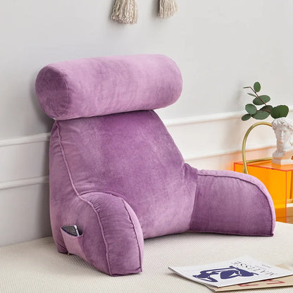All Season Reading Pillow – Backrest Lumbar Support Cushion for Sofa, Bed & Office Chair | Comfortable Pain Relief Back Support Cushion