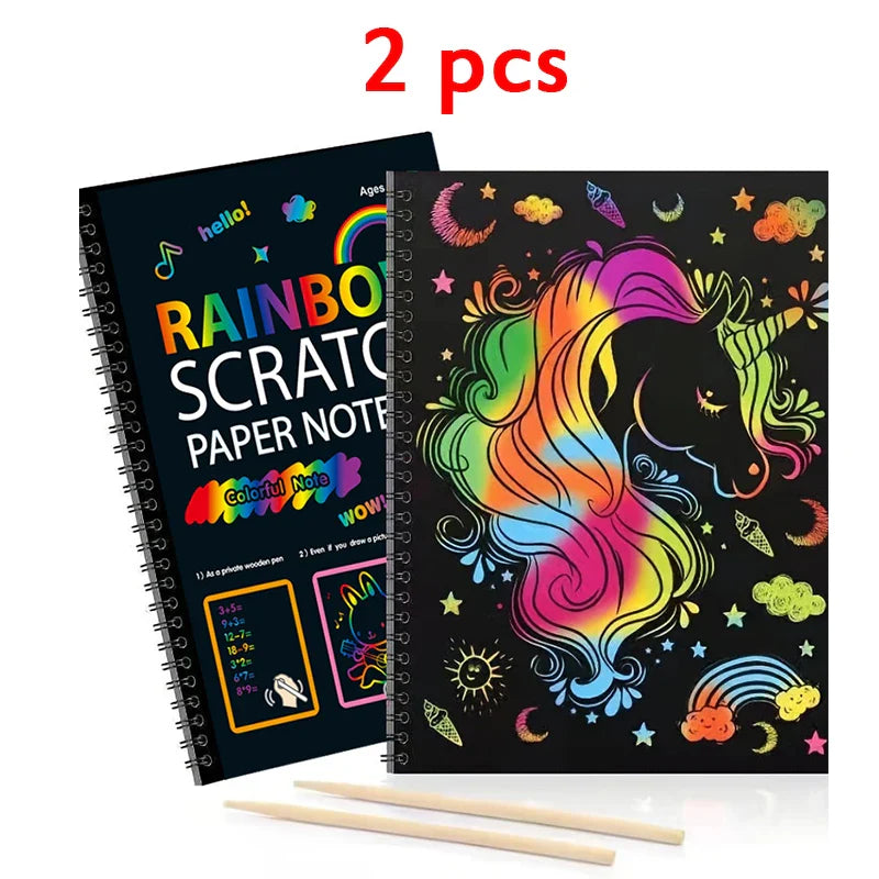 Dazzling Scratch Painting Kit – Parent-Child Interactive Handmade Art & Note Cards