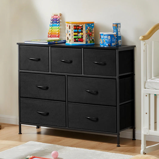 Bedroom Dresser with 7 Fabric Drawers – Organizer Storage Closet & Clothes Display Cabinet for Living Room