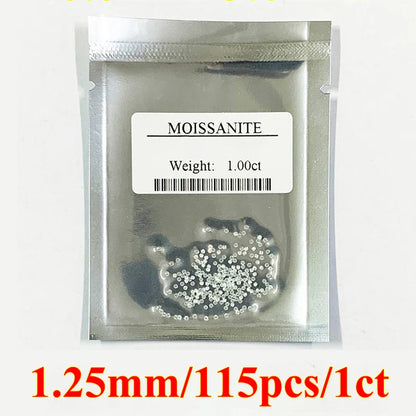 1CT Lab-Grown Moissanite Diamonds – D Color VVS1 Loose Gemstones, Full Size 0.7mm-20mm