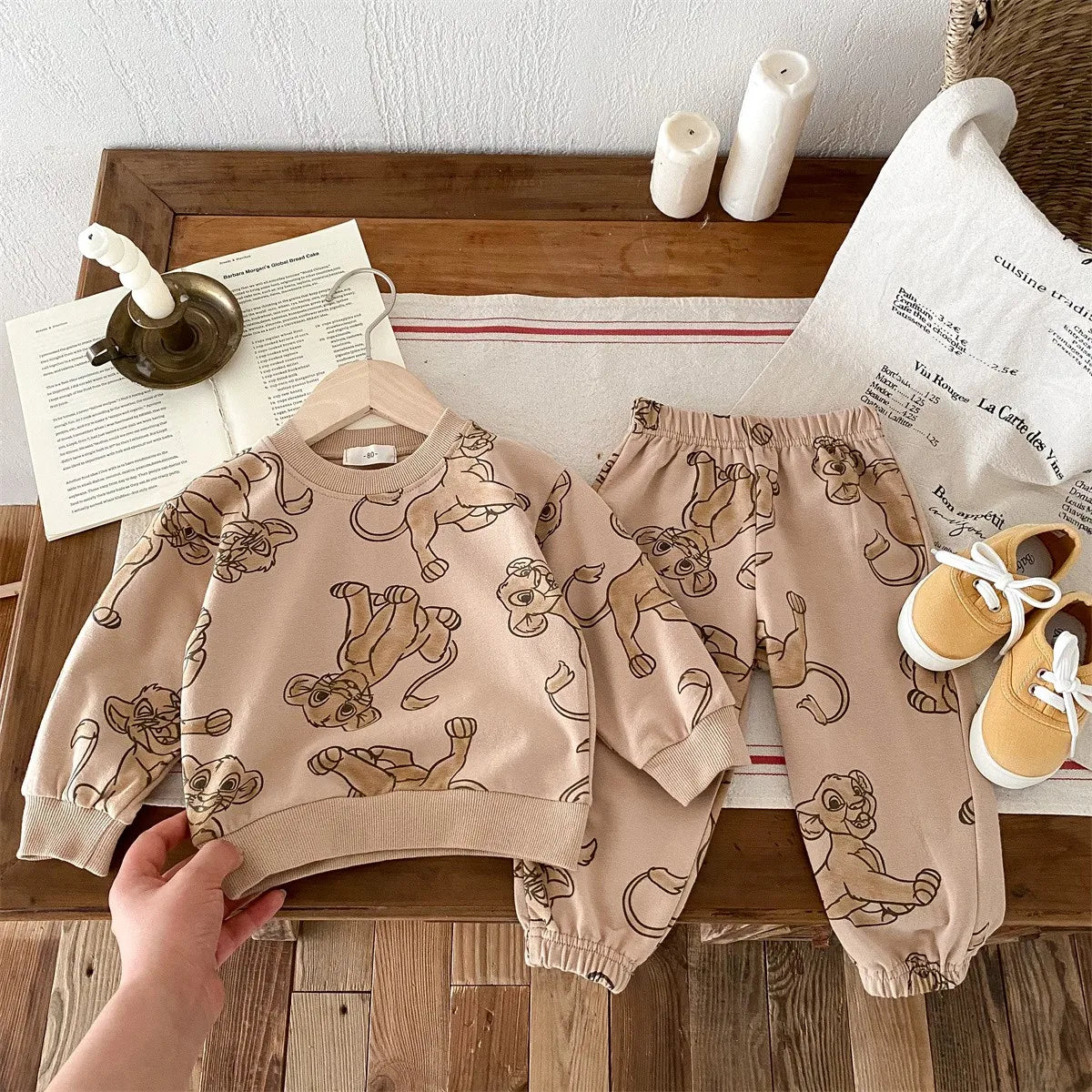 Mickey Mouse Kids Clothing Set – Autumn/Winter Sweatshirt & Long Pants, Boys & Girls Two-Piece Sportswear