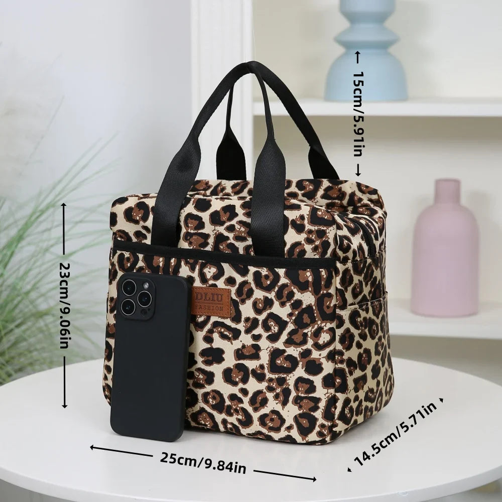 Thickened Nylon Insulated Lunch Bag – Large Capacity Portable Lunch Box with Aluminum Foil Lining for Work, Picnic, or School