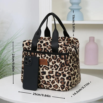 Thickened Nylon Insulated Lunch Bag – Large Capacity Portable Lunch Box with Aluminum Foil Lining for Work, Picnic, or School