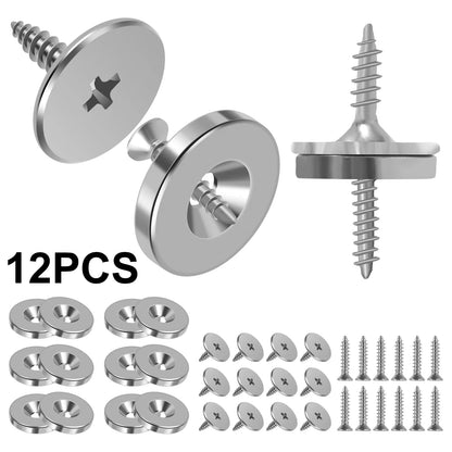 12Pcs Magnetic Cabinet Door Closure – Hidden Metal Catch for Closet & Cabinet Doors